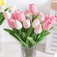 thumbnail image 2 of 5/10 piezas de flores artificiales, ramo de tulipanes, flores falsas de PE, decoración de boda, jardín, hogar, jardín, ramo, jarrón, decoración, plantas, 2 of 5