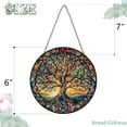 thumbnail image 2 of Tree of Life Suncatcher Indoor/Outdoor Stained Glass Window Hanging - Handmade Stained Glass Suncatchers for Windows Hanging - Decoration for Home Garden Christmas Party Wedding Housewarming Gifts, 2 of 5