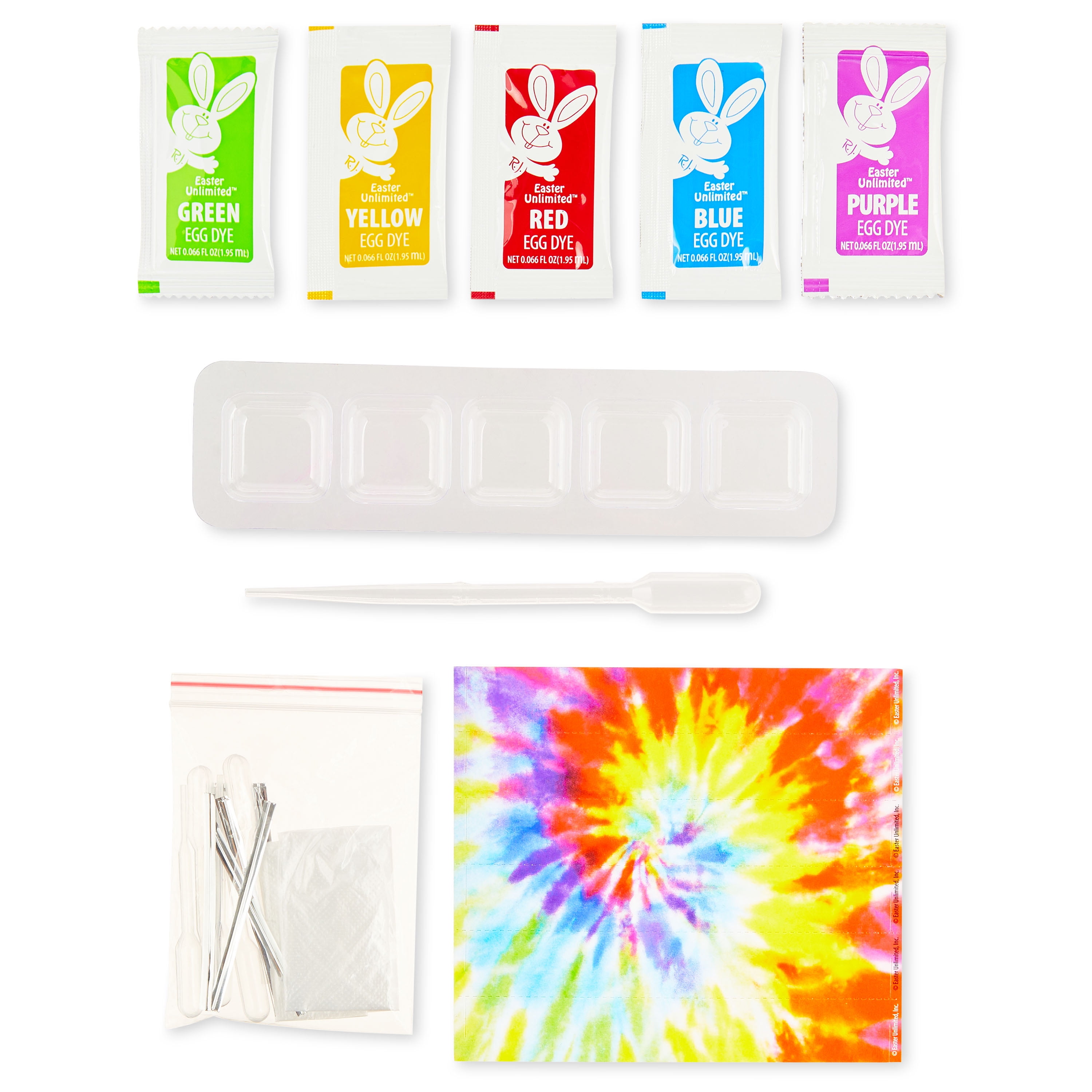 Easter Unlimited Easter Multi Color Tie Dye Egg Decorating Kit Walmart