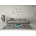 thumbnail image 3 of Ahgly Company Indoor Round Persian Light Blue Traditional Area Rugs, 6' Round, 3 of 4