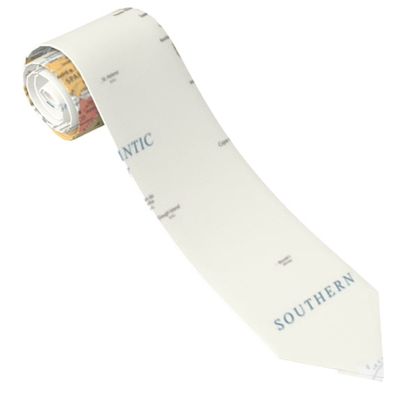 Xecao World Map 1 Print Tie For Men Necktie Woven Jacquard Neck Ties,Classic Men's Tie