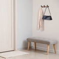thumbnail image 7 of Unique Bargains 1 Pack Coat Rack Wall Mount Coat Hook for Hanging with 3 Hooks Dark Brown, 7 of 7