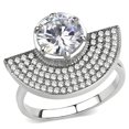 thumbnail image 1 of Women No Plating Stainless Steel Ring with AAA Grade CZ in Clear - Size 8, 1 of 1