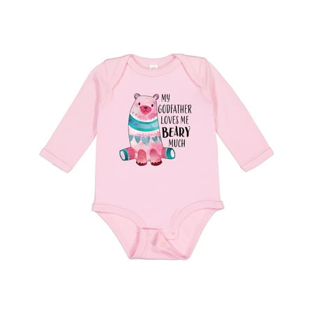 

Inktastic My Godfather Loves Me Beary Much with Cute Bear Gift Baby Boy or Baby Girl Long Sleeve Bodysuit
