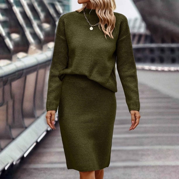 Puntoco Suéter De Punto De Color Sólido Informal De Invierno Para Mujer Liquidación De Cuello Alto De Manga Larga Puntoco Puntoco-5432