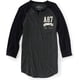 thumbnail image 1 of Camiseta de béisbol Aeropostale Hombre Henley Negro Mediana, 1 of 1