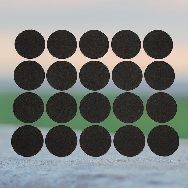 AURARMLET 100Pcs Black Round Furniture Pads Felt Mats Self Adhesive Non Slip for Protecting Furniture