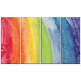 thumbnail image 1 of Design Art Flowing Rainbow Colours Multipanel Abstract Extra Large Metal Wall Art, 1 of 1