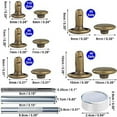 thumbnail image 4 of 340 Sets Leather Rivet Kit Rivets Leather Double Hat Rivets Apparel Fabric for Repairing C2896, 4 of 7