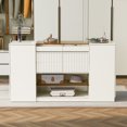thumbnail image 4 of 2025 Modern Luxury Multi-Functional Island Vanity Dresser and Storage Cabinet with Glass Tabletop, Display Cabinet, 6 Drawers for Walk-in-Wardrobe and Bedroom, 4 of 22