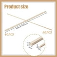 thumbnail image 2 of 120Pcs Square Wood Dowels 2 Sizes 1/4 1/8 Inch x 12 Inch Long Unfinished Wood Strips Wooden Craft Sticks, 2 of 5