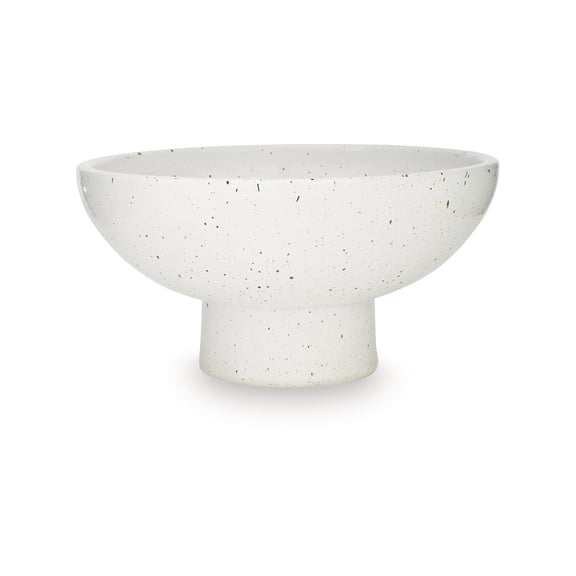 Signature Design by Ashley Dallinworth Terracotta Bowl in White with Black Speckles