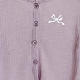 thumbnail image 3 of Ribbed Knit Cropped Cardigan For Girls Button Down Long Sleeve Crop Blouse Casual Lightweight Cute Bow Knot Outerwear Tops, 3 of 6