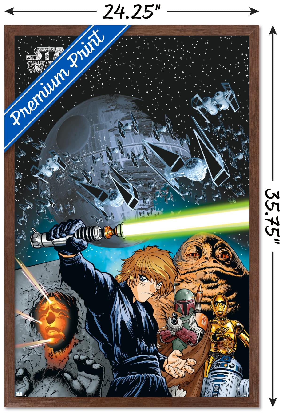 Star Wars: Manga Madness - Return of the Jedi Wall Poster, 22.375" x 34" Framed