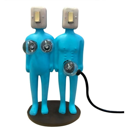 

Xinqinghao Body Bulbs Little Glowing Figures Family Ornament And Gift Blue