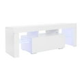 thumbnail image 6 of SalonMore Modern LED TV Stand with Lights & Drawer for Living Room,Bedroom,Office,White, 6 of 11