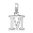 thumbnail image 3 of Million Charms 925 Sterling Silver Polished Block Initial Letter M Pendant, 3 of 4
