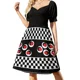 thumbnail image 3 of Vestido sin mangas con estampado de cuadros blancos y negros, vestidos de verano para mujer, vestido largo de verano para mujer, 3 of 7