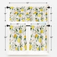 thumbnail image 4 of Lemons Kitchen Window Curtains Valance and Tier Set 36 Inch, Summer Fruit Watercolor Rod Pocket Short Tier Curtain for Bathroom, Abstract Small Cafe Drapes for Kitchen Decor, 4 of 6