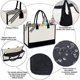 thumbnail image 3 of Beach bag canvas tote bag large ladies handbag leisure bag for women stylish summer beach accessory, 3 of 5