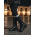 thumbnail image 2 of Bota Larga Para Niña Piel Negro Yuyin® Invierno Doble Broche negro 22, 2 of 10