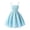 Blue, variant on Solid Color Square Neck Spaghetti Strap Girl A-Line Short Dress, Ruched Waist Ruffle Edge Casual Dress Offered In Multiple Distinct Solid Shades For Daily (Blue,14-15 Years)