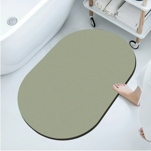 Alfombra de baño superabsorbente con base de goma antideslizante, lavable y de secado rápido, para ducha y bañera, 40 x 60 cm, suave y afelpada, Aestivo | Verde | AESTIVO
