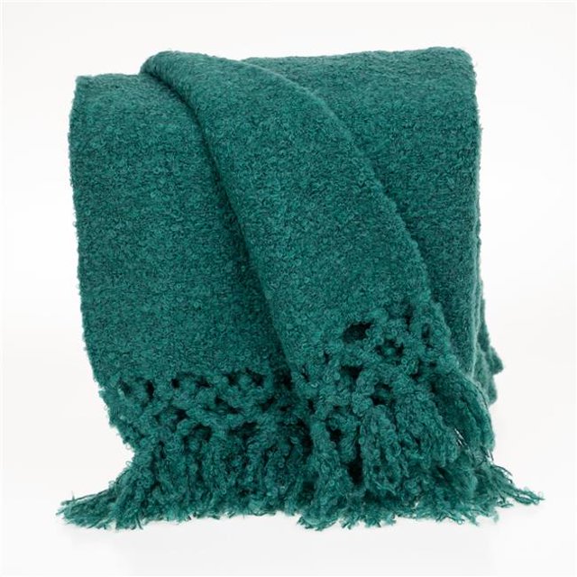 Parkland Collection THRE21066 52 x 67 in. Delis Transitional Green Woven Handloom Throw