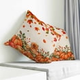 thumbnail image 4 of Throw Pillow Covers 26x26 Inch, Autumn Pumpkin Decorative Pillow Cases for Couch Sofa Bed, Thanksgiving Fall Maple Leaf Sunflower Cotton Linen Square Home Decor Pillowcases with Hidden Zipper, 4 of 7