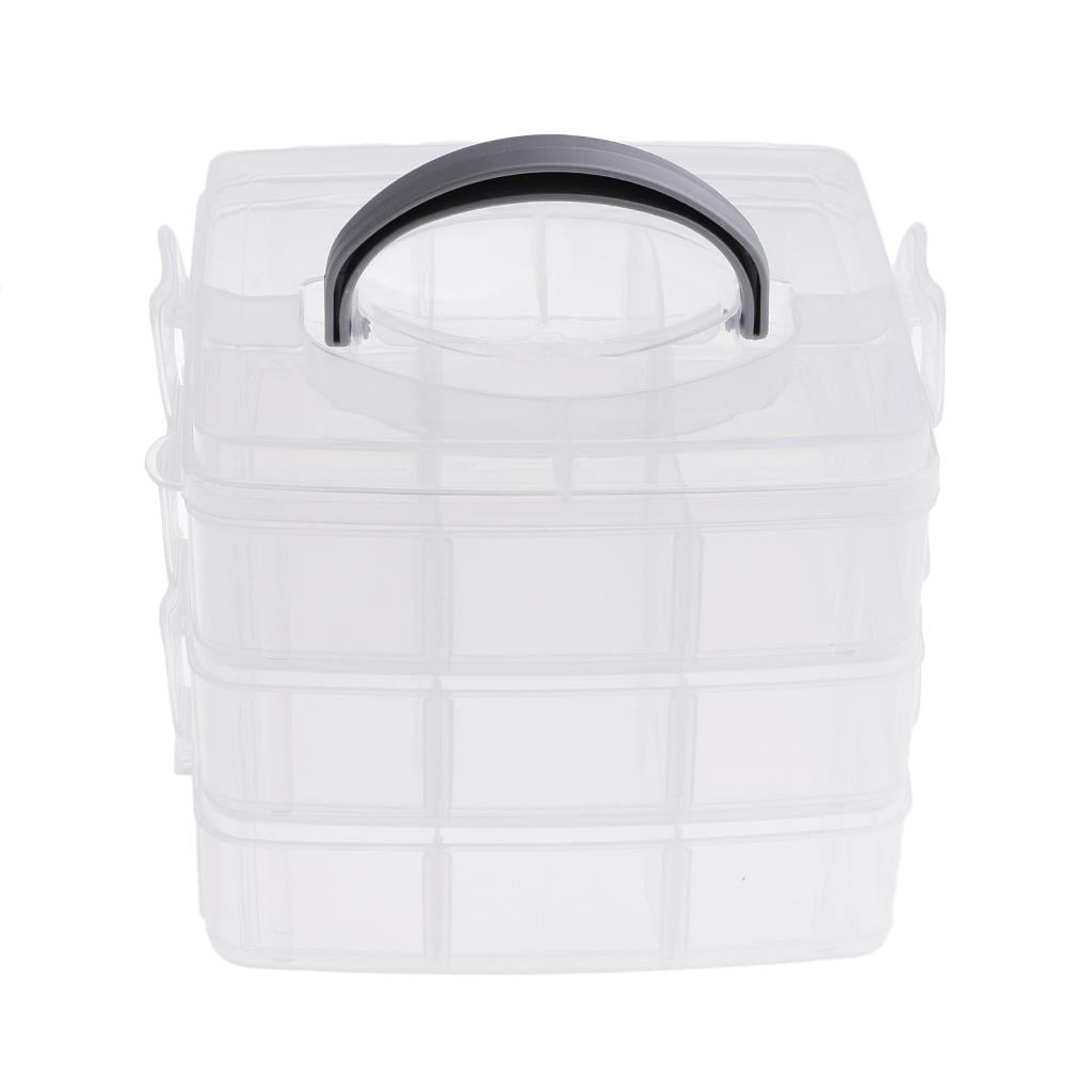 GUOOL 2x Plastic Organizer Container Storage Box for Jewelry Beads Earring
