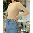 thumbnail image 3 of KISSMODA Women's Turtleneck Sweaters Long Sleeve Shirts Ribbed Knit Slim Fit Sweaters T Shirt Basic Casual Tee Tops, 3 of 4
