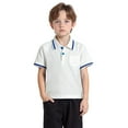 thumbnail image 4 of Toddler Boys' Polo Shirt White Shirt Boys Casual Blouse Tops Pullover Short Sleeve Polo Shirts for Boys 12-18 Months, 4 of 4