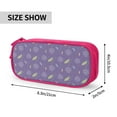 thumbnail image 4 of TEQUAN Large Capacity Pencil Case, Violet Floral Lavender Pattern Pencil Pouch 2 Compartments Pencil Bag (Pink), 4 of 7
