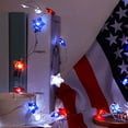 thumbnail image 4 of Linnome Independence Day Light String Five-pointed Star Colored Flashing Light for Decor 196.85in Multicolor#03, 4 of 9