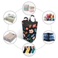 thumbnail image 3 of DouZhe 50L Rectangular Laundry Basket, Pink Flowers Plants Prints Waterproof Foldable Laundry Hamper with Aluminum Handles, 3 of 6