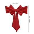 thumbnail image 2 of Ties-Free Elastic Christmas Bow Chair Back Decoration - Stretchable Holiday Bow for Hotel Banquet Chair Cover Decor, 2 of 6