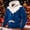 Blue, variant on Flannel Shirts for Men Flannel Long Sleeve Pullover Hooded Sweatshirt Black 3X
