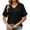 Black, variant on Womens T Shirt Floral Lace Trim Short Sleeve Loose Fit Solid Color Womens Athletic Tops,Navy,XL,Navy,XL