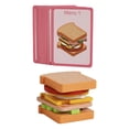 thumbnail image 1 of Juguete de madera para apilar alimentos, juego de simulación, aprendizaje preescolar para niños Sándwich, 1 of 9