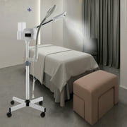 2IN1 White Instant Facial Steamer with 5X Magnifying Lamp Ozone LCD Touch Keys Salon Spa Skin Care