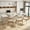 White, variant on Extendable Console Table with Extension Leaves Holder, Mid Century Modern Expandable Dining Table, 20''(118'') x 35.4'' Kitchen Table for Living Room, Farmhouse, Italian Furniture, Brown