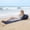 Dark Blue, variant on Hovilon Red Inflatable Beach Lounger with Pillow, Self-Inflating Flocked PVC Air Mat, Portable Waterproof Sunbathing Bed for Camping Picnic, Compact Outdoor Travel Hammock