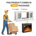thumbnail image 6 of Moifoi TV Stand Fireplace for TVs up to 58", TV Stand w/ 23" Indoor Electric Fireplace & Wooden Storage Fireplace Cabinet, Adjustable LED Flame, White, 6 of 7