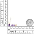 thumbnail image 5 of Gem Stone King 1.65 Ct Purple Amethyst 18K Yellow Gold Plated Silver Pendant and Earrings Jewelry Set, 5 of 5