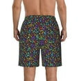 thumbnail image 3 of Yiaed Musical Notes Print Men's Swim Trunks with Lining Quick Dry Sports Shorts Beach Shorts Boardshorts-3X-Large, 3 of 5