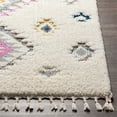 thumbnail image 5 of Surya Lofty 94x122" Rectangle Contemporary Fabric Rug in White/Pink, 5 of 7