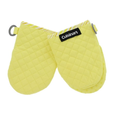 1 Handle Loop Kitchen - Cuisinart Silicone Mini Oven Mitts, 2pk – Little Oven Gloves for Cooking - Heat Resistant, Non-Slip Grip, Hanging Loop, 5.5