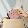 thumbnail image 7 of SKYSONIC Strawberry Travel Jewelry Box PU Leather Jewelry Organizer Ideal Gift for Women Girls, Portable Mini Jewelry Travel Case for Stud Earrings Rings Necklaces Bracelets, 7 of 7