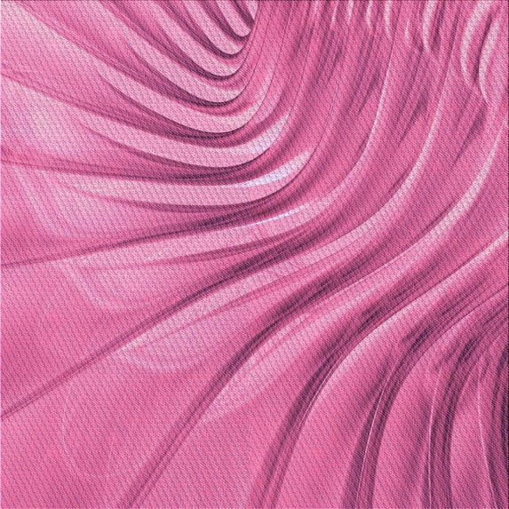 Ahgly Company Machine Washable Indoor Square Transitional Deep Pink Area Rugs, 6' Square