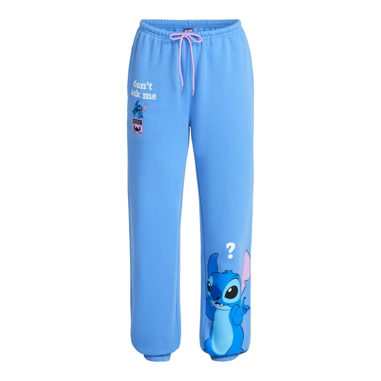 Disney Stitch Women's Graphic Jogger Pants, 30'' Inseam, Sizes XXS